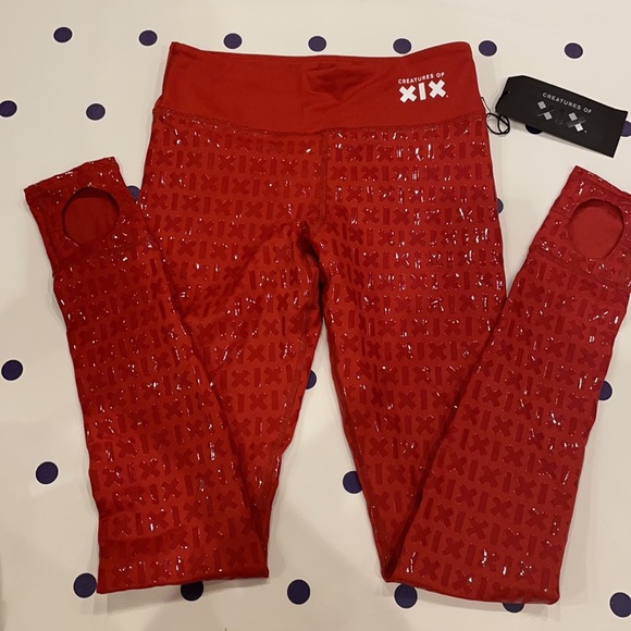 CREATURES OF XIX Gecko Grip Leggings: Red Rust - Picture 3 of 6